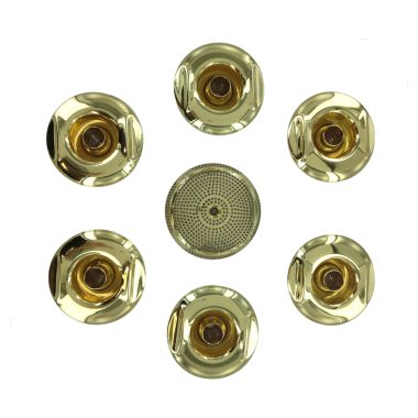 Click here to see Kohler 9696-PB KOHLER K-9696-PB WHIRLPOOL TRIM KIT W/6 JETS AND INTAKE COVER - POLISHED BRASS