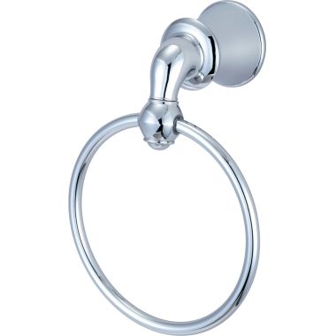Click here to see Pioneer 7DM034 Pioneer Del Mar Wall Mounted Hand Towel Ring (Closed), Metal Constructed, Chrome - 7DM034