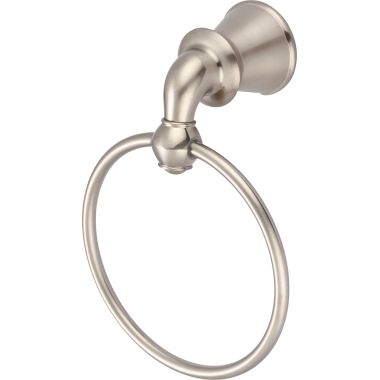 Click here to see Pioneer 7DM034-BN Pioneer Del Mar Round Wall Mounted Hand Towel Ring (Closed), Metal Constructed, Brushed Nickel - 7DM034-BN