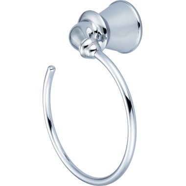 Click here to see Pioneer 7DM035 Pioneer Del Mar Round Wall Mounted Hand Towel Ring, Metal Constructed, Chrome - 7DM035