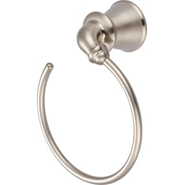 Click here to see Pioneer 7DM035-BN Pioneer Del Mar Round Wall Mounted Hand Towel Ring, Metal Constructed, Brushed Nickel - 7DM035-BN