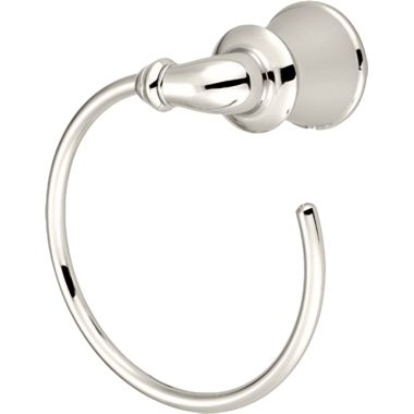 Click here to see Pioneer 7DM035-PN Pioneer Del Mar Round Wall Mounted Hand Towel Ring, Metal Constructed, Polished Nickel - 7DM035-PN