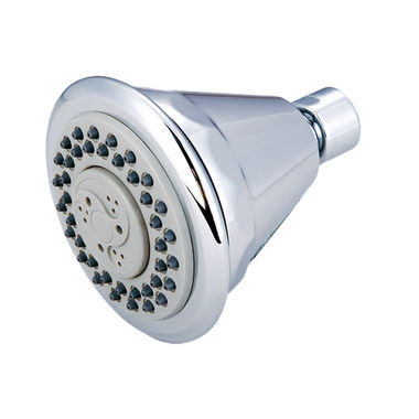 Click here to see Pioneer X-6400045 Pioneer Legacy 3-3/8in Four-Function Round Shower Head, 1.5 GPM, Rub-Clean Anti-Scale Spray, PVD Polished Chrome - X-6400045