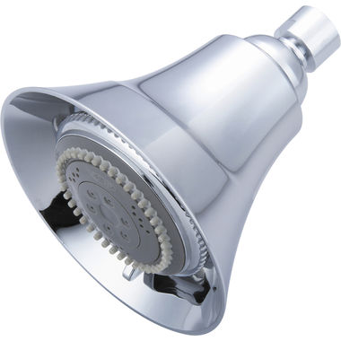 Click here to see Pioneer X-6400053 Pioneer Cabrillo 4-1/2in Five-Function Shower Head, Brass Ball Swivel Joint, 1.5 GPM, Chrome - X-6400053
