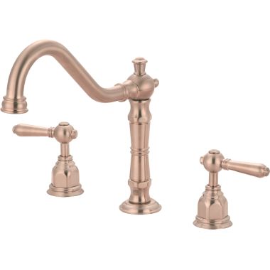 Click here to see Pioneer 2AM200-GR Pioneer Americana Two Handle Widespread Kitchen Faucet, Golden Rose - 2AM200-GR