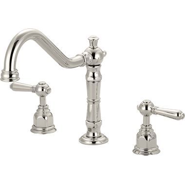 Click here to see Pioneer 2AM200-PN Pioneer Americana Two Handle Widespread Kitchen Faucet, Polished Nickel - 2AM200-PN
