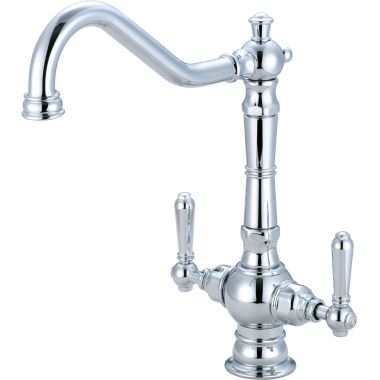 Click here to see Pioneer 2AM400 Pioneer Americana Two Handle Kitchen Faucet, 1 Hole, Chrome - 2AM400