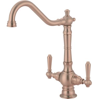 Click here to see Pioneer 2AM400-GR Pioneer Americana Two Handle Kitchen Faucet, 1 Hole, Golden Rose - 2AM400-GR
