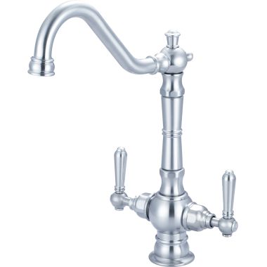 Click here to see Pioneer 2AM400-SS Pioneer Americana Two Handle Kitchen Faucet, 1 Hole, Stainless Steel - 2AM400-SS
