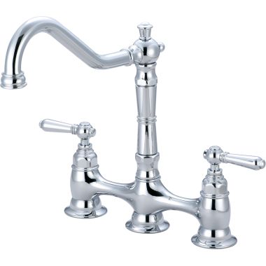 Click here to see Pioneer 2AM500 Pioneer Americana Two-Handle Bridge Kitchen Faucet, Chrome - 2AM500