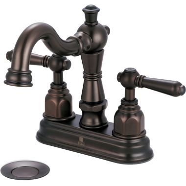 Click here to see Pioneer 3AM100-TB Pioneer Americana Centerset Bathroom Faucet with Pop-Up Drain, Two-Handle, 1.5 GPM, Metal Lever Handle, ADA, PVD Tuscany Bronze - 3AM100-TB