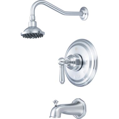 Click here to see Pioneer 4AM100T-SS Pioneer Americana One Handle Stainless Steel Tub/Shower Trim, Single-Function, 1.75 GPM, Lever Handle, WaterSense, ADA - 4AM100T-SS