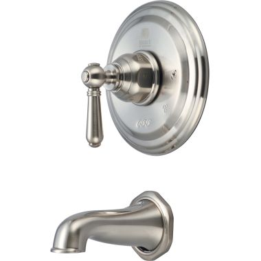 Click here to see Pioneer 4AM200T-BN Pioneer Americana Single-Handle Wall-Mount Brushed Nickel Tub Faucet Trim Set, Metal Lever Handle, ADA Compliant - 4AM200T-BN