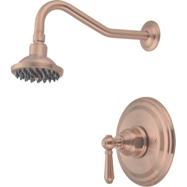 Click here to see Pioneer 4AM300T-GR Pioneer Americana Shower Faucet, Trim Only, Ceramic Disc Cartridge, Metal Lever Handle, 1.75 GPM, Golden Rose - 4AM300T-GR