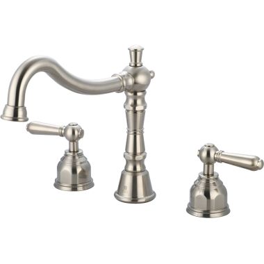 Click here to see Pioneer 4AM610-BN Pioneer Americana Two-Handle Brushed Nickel Roman Tub Faucet Trim with Rough-In Valve, Metal Lever Handles, ADA Compliant - 4AM610-BN