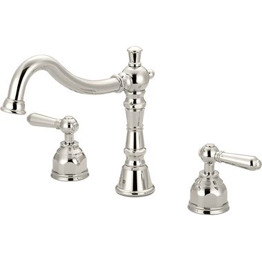 Click here to see Pioneer 4AM610-PN Pioneer Americana Two-Handle Polished Nickel Roman Tub Faucet Trim with Rough-In Valve, Metal Lever Handles, ADA Compliant - 4AM610-PN