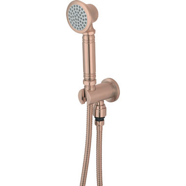Click here to see Pioneer 6AM410-GR Pioneer Americana Brentwood 1.75 GPM Single-Spray Function Handheld Showerhead with 60in Stainless Steel Flex Hose, Golden Rose Finish - 6AM410-GR