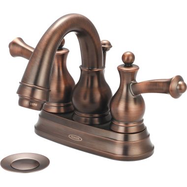 Click here to see Pioneer 3BL100-ORB Pioneer Bellaire Centerset Bathroom Faucet with Pop-Up Drain, Two-Handle, 1.5 GPM, Metal Lever Handle, ADA, Oil-Rubbed Bronze - 3BL100-ORB