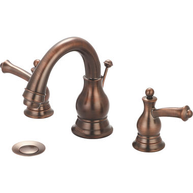 Click here to see Pioneer 3BL200-ORB Pioneer Bellaire Widespread C-Spout Bathroom Faucet with Pop-Up Drain, Two-Handle, 1.5 GPM, Metal Lever Handle, ADA, Oil-Rubbed Bronze - 3BL200-ORB