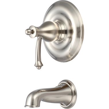 Click here to see Pioneer 4BL200T-BN Pioneer Bellaire Single Handle Wall-Mount Brushed Nickel Tub Faucet Trim Set, Metal Lever Handle, ADA Compliant - 4BL200T-BN