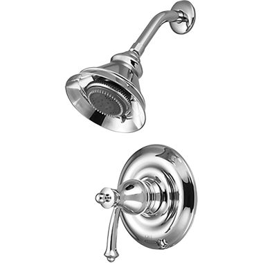 Click here to see Pioneer 4BL300T-SS Pioneer Bellaire 5-Function Shower Faucet with 4-1/2in Touch-Clean Showerhead, Single Metal Lever Handle, 2.5 GPM, Stainless Steel - 4BL300T-SS