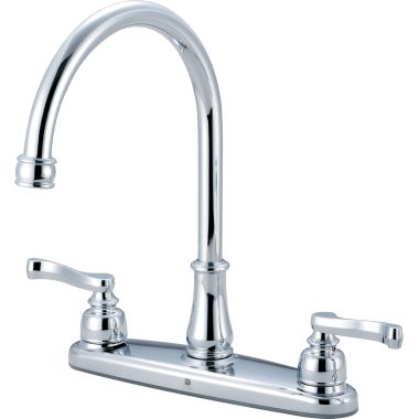 Click here to see Pioneer 2BR130 Pioneer Brentwood Two-Handle Kitchen Faucet, Beaux Lever Handles, Chrome - 2BR130
