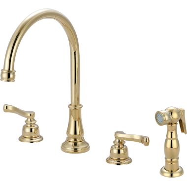 Click here to see Pioneer 2BR231-PB Pioneer 2BR231-PB 2-Handle Widespread Kitchen Faucet In A Polished Brass Finish
