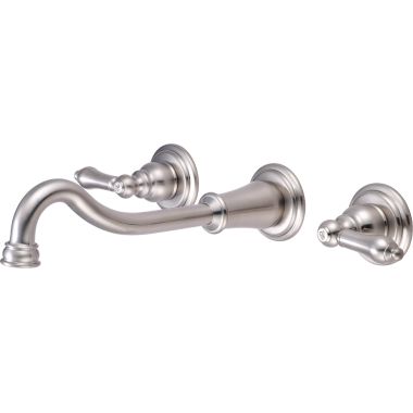 Click here to see Pioneer 3BR700-BN Pioneer Brentwood Widespread Wall-Mount Vessel Bathroom Faucet, Two-Handle, 1.5 GPM, Metal Lever Handle, ADA, PVD Brushed Nickel - 3BR700-BN