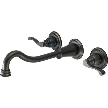 Click here to see Pioneer 3BR730-TB Pioneer Brentwood Widespread Wall-Mount Vessel Bathroom Faucet, Two-Handle, 1.5 GPM, Beaux Lever Handle, ADA, Tuscany Bronze - 3BR730-TB