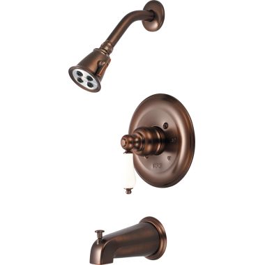 Click here to see Pioneer 4BR110T-ORB Pioneer Brentwood Single Handle Oil Rubbed Bronze Tub/Shower Trim Kit, Two-Function, 2.5 GPM, Porcelain Lever Handle - 4BR110T-ORB