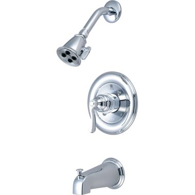 Click here to see Pioneer 4BR130T Pioneer Brentwood Single Handle Polished Chrome Tub/Shower Trim Kit, Two-Function, 2.5 GPM, Beaux Lever Handle, ADA - 4BR130T