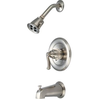 Click here to see Pioneer 4BR130T-BN Pioneer Brentwood Single Handle Brushed Nickel Tub/Shower Trim Kit, Two-Function, 2.5 GPM, Beaux Lever Handle, ADA - 4BR130T-BN