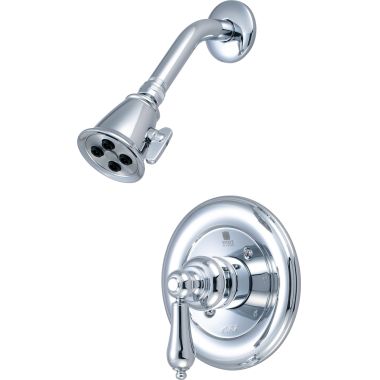 Click here to see Pioneer 4BR300T Pioneer Brentwood 2-Function Shower Faucet with 2-1/2in Showerhead, Metal Lever Handle, Trim Only, 2.5 GPM, Polished Chrome - 4BR300T