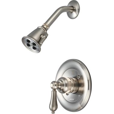 Click here to see Pioneer 4BR300T-BN Pioneer Brentwood 2-Function Shower Faucet with 2-1/2in Showerhead, Metal Lever Handle, Trim Only, 2.5 GPM, Brushed Nickel - 4BR300T-BN