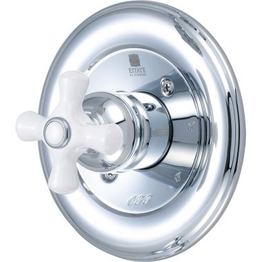 Click here to see Pioneer 4BR420T Pioneer Brentwood Valve Trim, Porcelain Cross Handle, Polished Chrome - 4BR420T