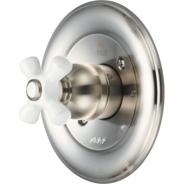 Click here to see Pioneer 4BR420T-BN Pioneer Brentwood Valve Trim, Porcelain Cross Handle, Brushed Nickel - 4BR420T-BN