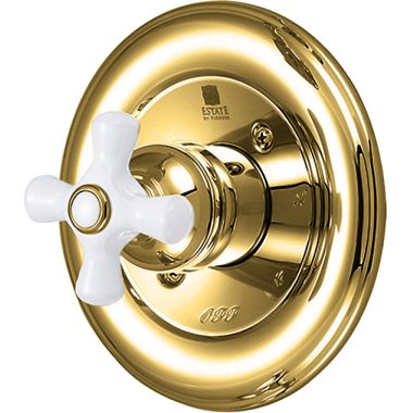 Click here to see Pioneer 4BR420T-PB Pioneer Brentwood Valve Trim, Porcelain Cross Handle, Polished Brass - 4BR420T-PB