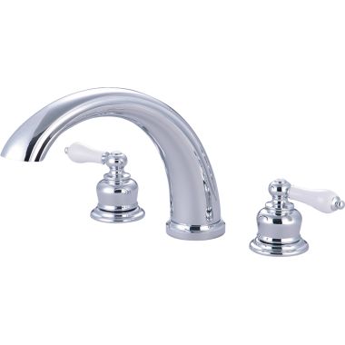 Click here to see Pioneer 4BR810 Pioneer Brentwood Two-Handle Polished Chrome Roman Tub Faucet Trim Kit, Porcelain Lever Handles, J-Style Spout, ADA-Compliant, Brass - 4BR810