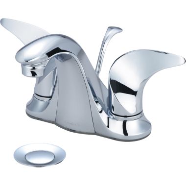 Click here to see Pioneer 3CB100 Pioneer Cabrillo Centerset Bathroom Faucet with Pop-Up Drain, Two-Handle, 1.5 GPM, Metal Handle, ADA, PVD Polished Chrome - 3CB100