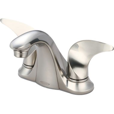 Click here to see Pioneer 3CB101-BN Pioneer Cabrillo Centerset Bathroom Faucet, Two-Handle, 1.5 GPM, Metal Handle, ADA, Less Pop-Up, PVD Brushed Nickel - 3CB101-BN