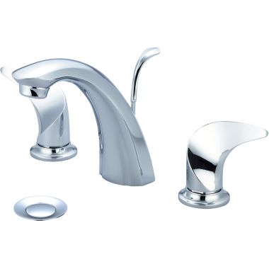 Click here to see Pioneer 3CB200 Pioneer Cabrillo Widespread Bathroom Faucet with Pop-Up Drain, Two-Handle, 1.5 GPM, Metal Handle, ADA, PVD Polished Chrome - 3CB200