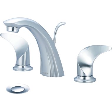 Click here to see Pioneer 3CB200-SS Pioneer Cabrillo Widespread Bathroom Faucet with Pop-Up Drain, Two-Handle, 1.5 GPM, Metal Handle, ADA, PVD Stainless Steel - 3CB200-SS