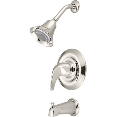 Click here to see Pioneer 4CB100T-PN Pioneer Cabrillo Single Handle Polished Nickel Tub/Shower Trim Set, Five-Function, Lever Handle, 2.5 GPM, ADA, 1/2-inch Connection - 4CB100T-PN