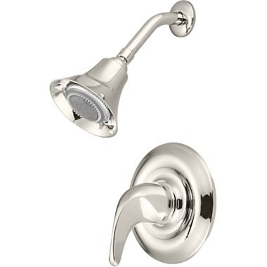 Click here to see Pioneer 4CB300T-PN Pioneer Cabrillo 5-Function Shower Faucet with 4-1/2in Touch-Clean Showerhead, Metal Lever Handle, Trim Only, 2.5 GPM, Polished Nickel - 4CB300T-PN