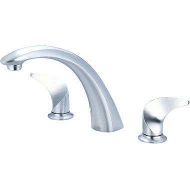 Click here to see Pioneer 4CB610T-SS Pioneer Cabrillo Two-Handle Roman Tub Faucet Trim, Metal Handles, Rigid Spout, ADA-Compliant, Stainless Steel - 4CB610T-SS