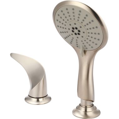 Click here to see Pioneer 6CB820-BN Pioneer Cabrillo Handheld Shower Set, Five Function Handheld Showerhead, Metal Lever Handle,  Brushed Nickel - 6CB820-BN