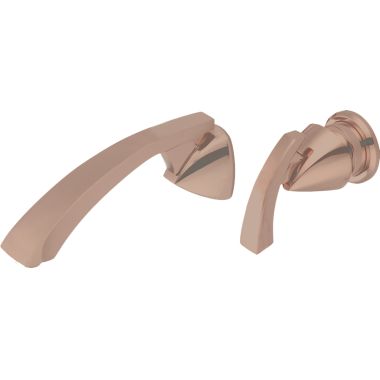 Click here to see Pioneer 3CS800-GR Pioneer Caesar Widespread Wall-Mount Vessel Bathroom Faucet, Single-Handle, 1.5 GPM, Metal Lever Handle, ADA, PVD Golden Rose - 3CS800-GR