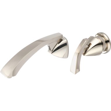 Click here to see Pioneer 3CS800-PN Pioneer Caesar Widespread Wall-Mount Vessel Bathroom Faucet, Single-Handle, 1.5 GPM, Metal Lever Handle, ADA, PVD Polished Nickel - 3CS800-PN