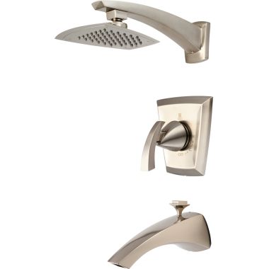 Click here to see Pioneer 4CS100T-BN Pioneer Caesar One Handle Brushed Nickel Tub/Shower Trim with Rainshower, Single-Function, 2.5 GPM, ADA, 1/2-inch Connection Size - 4CS100T-BN