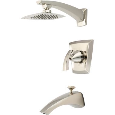 Click here to see Pioneer 4CS100T-PN Pioneer Caesar One Handle Polished Nickel Tub/Shower Trim with Rainshower, Single-Function, 2.5 GPM, ADA, 1/2-inch Connection Size - 4CS100T-PN